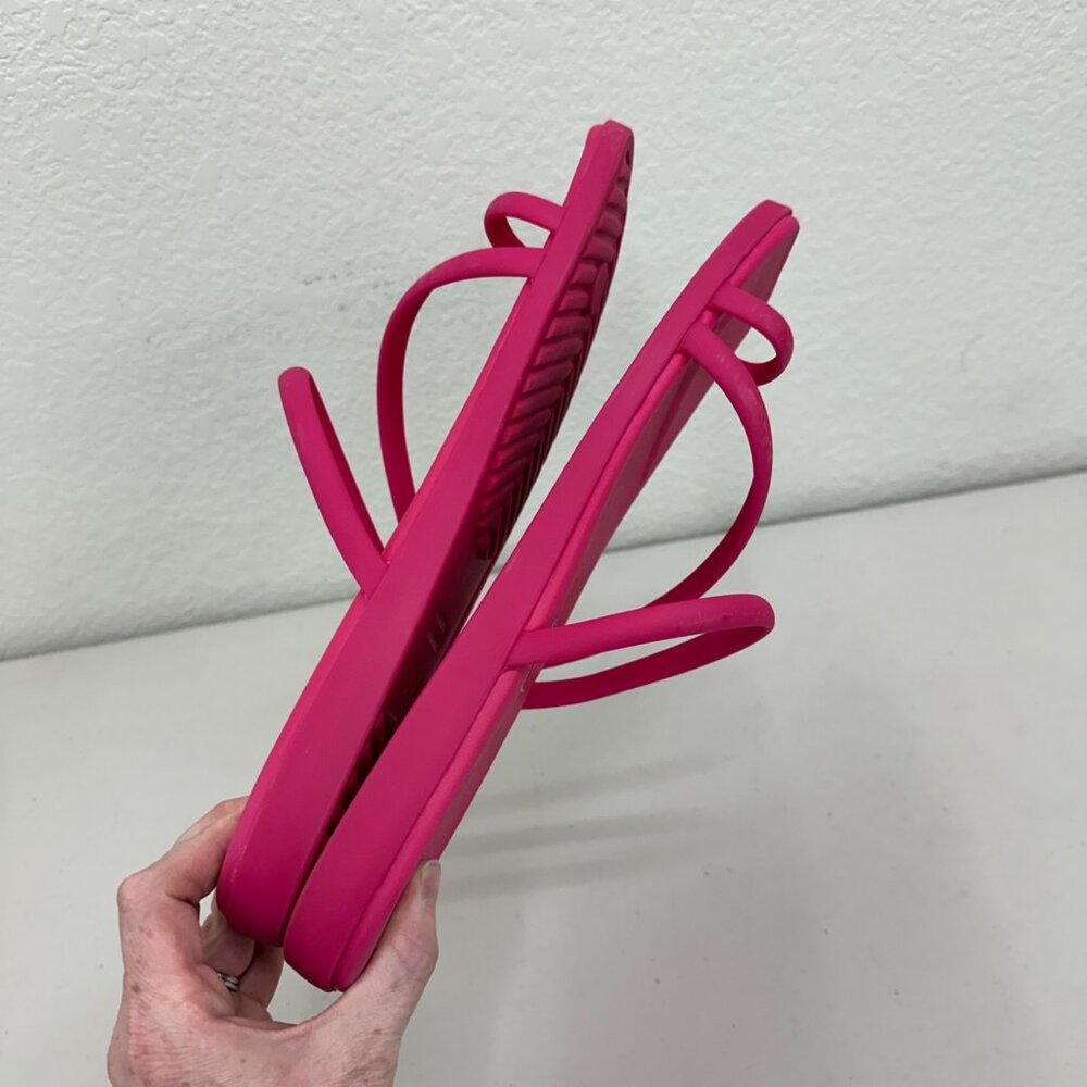 Crocs Miami Toe Loop Pink Lightweight Slide Sandals Shoes 209862 Womens size 11 - Picture 8 of 9